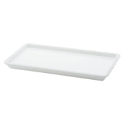 White Rect. Beaded Edge Venetian Display Tray by Elite Global Solutions – 15" x 6" x 1", White, Model M1561-W