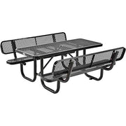 Global Industrial Black / 72"L x 83"W x 33"H / Industrial Picnic Tables