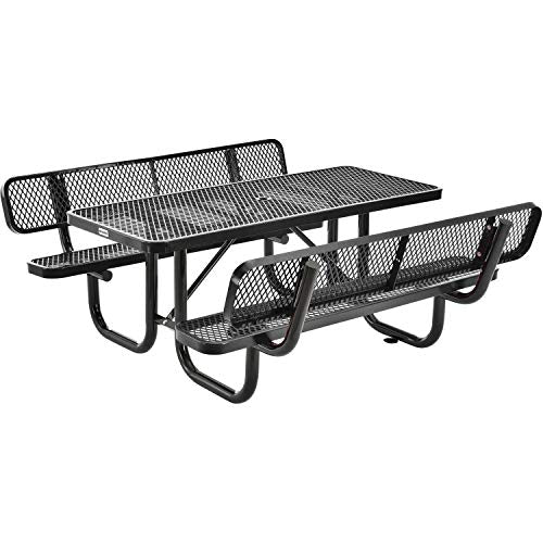 Global Industrial Black / 72"L x 83"W x 33"H / Industrial Picnic Tables