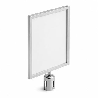 Stainless Steel Sign Frame by Glownary – 12" x 16 3/4", Aluminum, white, Model 164signa3ss