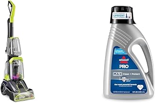 Bundle of Bissell TurboClean PowerBrush Pet Carpet Cleaner, 2987,Green/Black large + Bissell 78H63 Deep Clean Pro 4X Deep Cleaning Concentrated Carpet Shampoo, 48 ounces - Silver