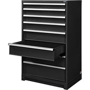 Modular 8 Drawer Cabinet by Global Industrial – 39.37"L x 27.3"W x 66.15"H, Alloy Steel, Black, Model 298470BK