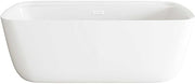 Elegant Kitchen And Bath 67" Soaking Bathtub In Glossy White With Polished White