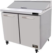 Kool-It KST-36-2 36-2/5" Two Section Counter Refrigerated Sandwich and Salad Prep Unit, 9.5 Cubic Feet