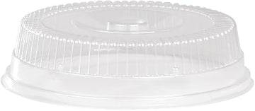 Detroit Forming Caterware OPS Plastic Round Snap-On Dome Lid For 12" Catering Platter, 12.25" Diameter x 3" Height, 50/Case