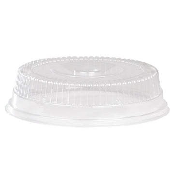 Caterware OPS Plastic Round Snap-On Dome Lid For 12" Catering Platter by Detroit Forming – Large, Plastic, Clear, Pack of 50, Model DCS-919