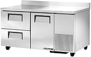 TRUE TWT-60-32D-2 Two Section 60" Deep Work Top Refrigerator, One Solid Door & Two Drawers