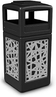 Commercial Zone PRODUCTS 733026199 Waste Bin Ashtray Lid SS,Black 42 gal.