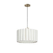 Scalloped Pendant Light - Weathered Brass by NOVA of California – Wood, Weathered Brass & Walnut, Model 3111802WB