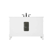 54" Single Bathroom Vanity in Antique White by Elegant Kitchen and Bath – unspecified, Aluminum, White, Model VF10154AW-VW