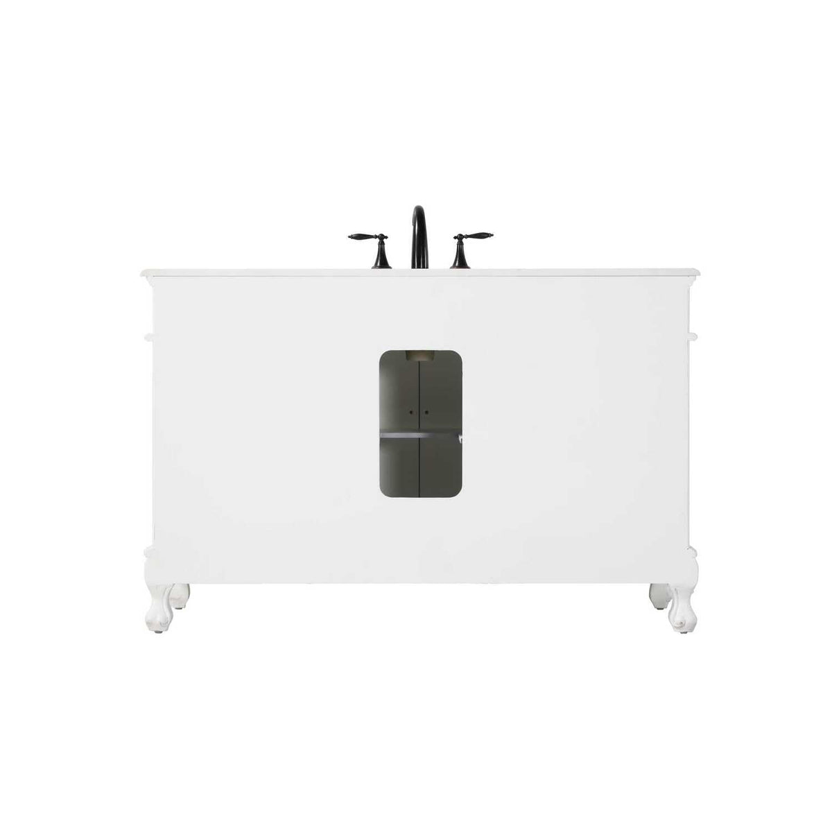54" Single Bathroom Vanity in Antique White by Elegant Kitchen and Bath – unspecified, Aluminum, White, Model VF10154AW-VW