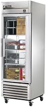 True TS-23FG-LD Single Section All Stainless Glass Door Reach-in Freezer
