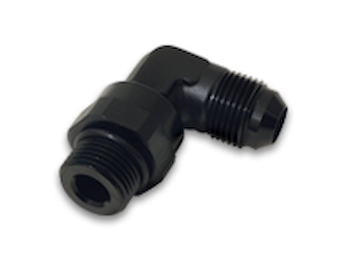 Fitting 90 degree Male -12 AN to Male Straight by Vibrant Performance – Stock, Aluminum, Black, Model 16970