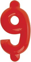 Price Tag Numbers 6 9 Red Embossed Plastic Red - 1" H 25 Per Bag