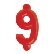 Price Tag Numbers 6 9 Red Embossed Plastic Red - 1" H 25 Per Bag by SHAW & SLAVSKY INC – Plastic, Cerise, Model 100-#6