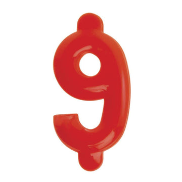 Price Tag Numbers 6 9 Red Embossed Plastic Red - 1" H 25 Per Bag by SHAW & SLAVSKY INC – Plastic, Cerise, Model 100-#6