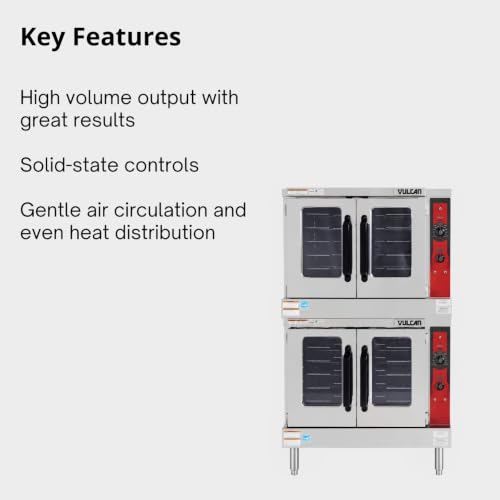 VULCAN Double Deck | Natural Gas / Silver / 14.8 cubic_feet Commercial Ovens