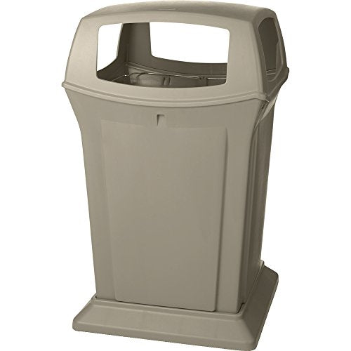 Rubbermaid Commercial Products Beige / 45 Gallon / Open Sided Trash, Recycling & Compost