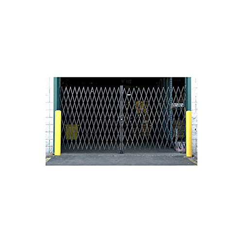 10'W Double Folding Security Gate by Global Industrial – 11"L x 61"W x 4"H, Steel, Gray, Model 241689