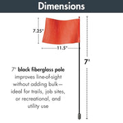 Checkers Black Pole / 11-1/2" L X 7-1/4" W / 1 Flags