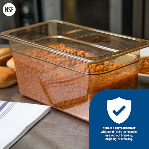 Carlisle FoodService Products 1/3 size / Amber / 2.5" Deep Storage & Transport