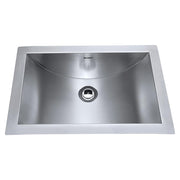 16x13-in Brushed Stainless Undermount Bathroom Sink by Ruvati – 16 x 13 inch, Stainless Steel, Model RVH6106ST