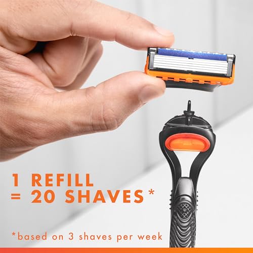 Gillette 1 Razor + 2 Refills / Fusion5 Razor Handle + 2 Refills / 1 Count (Pack of 1) Cartridge Razors