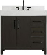 Elegant Kitchen and Bath 36" Single Bathroom Vanity in Mocha Brown