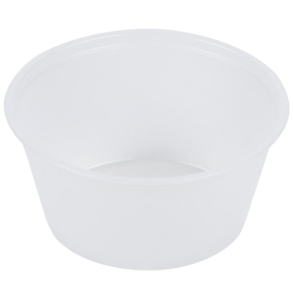 250ct - 2.5oz Polystyrene Portion Cups - 1Sleeve by Fabri-Kal – 2.5oz, Polystyrene (PS), Clear, Pack of 250, Model 20007