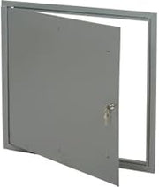 Global Industrial Multi Purpose Metal Access Panel, Key Lock, 24" Wx24 H, Gray