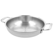 Multifunction 7 24 cm Steel Frying pan with 2 Handles by Demeyere – 24cm, 10 liters, Stainless Steel, Silver, Model 1005415