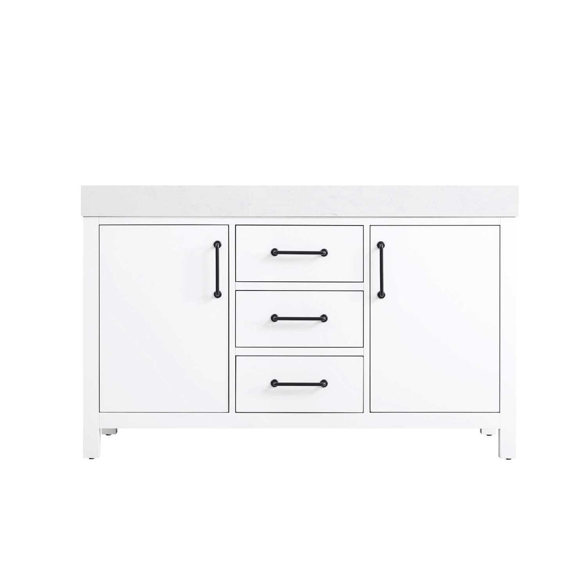 Elegant Kitchen and Bath 54" Double Bathroom Vanity in White by Elegant Lighting – unspecified, Wood, White, Model VF60654DWH