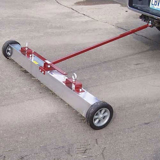60"W Trailblazer Magnetic Sweeper by AMK Magnetics Inc – Silver/Burgundy, Model T-60
