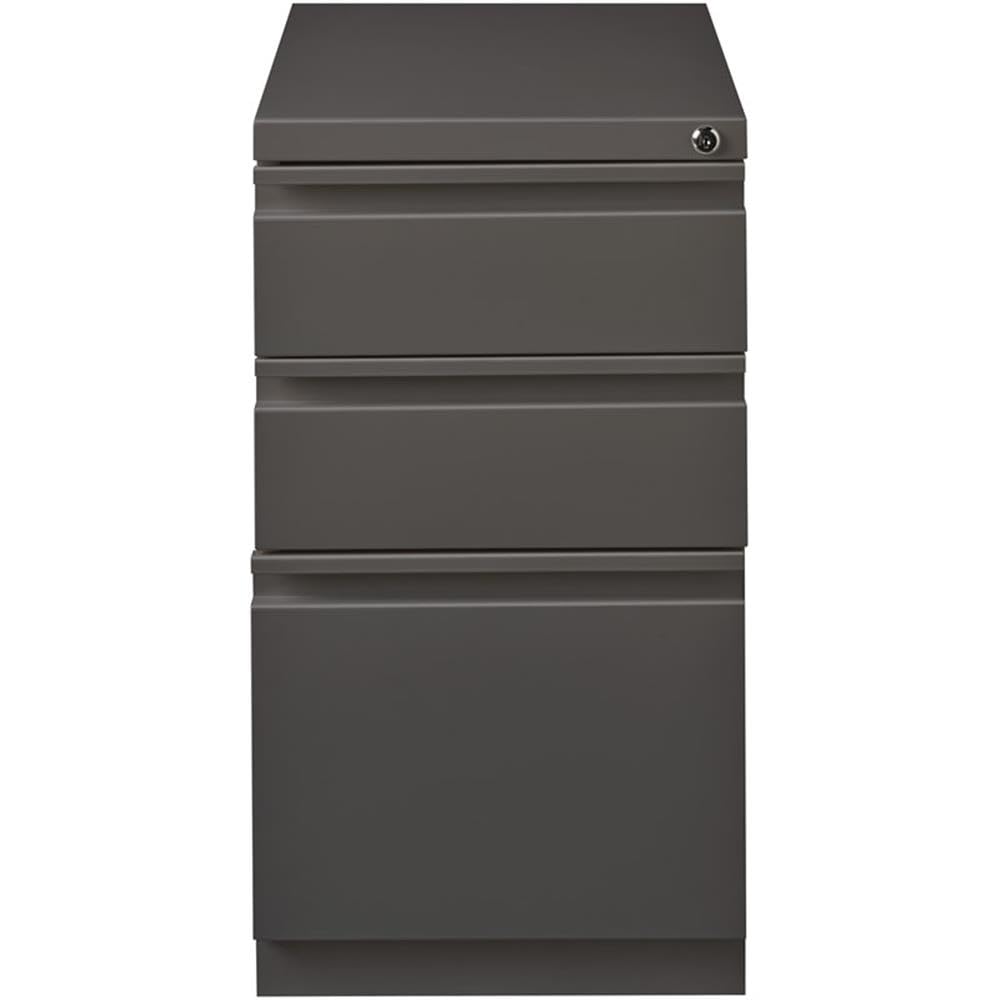 20" Deep Box/Box/File Mobile Pedestal by Hirsh Industries – One Size, Cotton, Clear, Model 19354