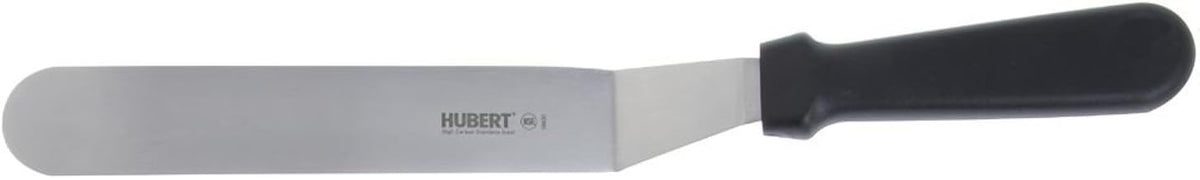 HUBERT Offset Spatula Stainless Steel with Black Polypropylene Handle - 10"L Blade