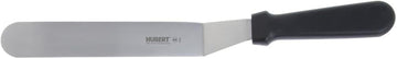 HUBERT Offset Spatula Stainless Steel with Black Polypropylene Handle - 10"L Blade