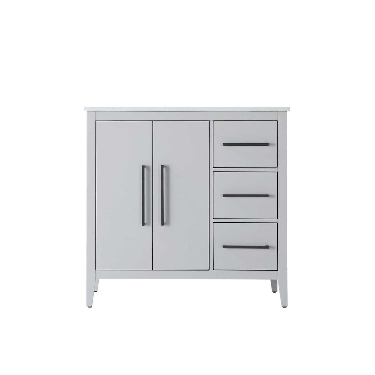 Grey Millie Bathroom Vanity by by Elegant Lighting – Solid wood and MDF, Gray, Model VF29336GR