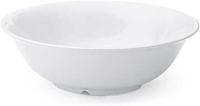 GET 1 qt White Melamine Serving Bowl (Set of 12) | Dishwasher safe, Shatterproof, Restaurant service, Great for Salads, Sides, Pasta and Shared Dishes