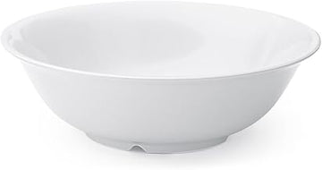 GET 1 qt White Melamine Serving Bowl (Set of 12) | Dishwasher safe, Shatterproof, Restaurant service, Great for Salads, Sides, Pasta and Shared Dishes