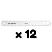 Shatterproof Flexible Ruler by Westcott – 12", Plastic, Clear, Pack of 12, Model 13862