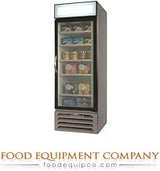 Beverage-Air MMF23-1-W-LED MarketMax 27" One Section Glass Door Reach-In Merchandiser Freezer with LED Lighting 23 cu.ft. Capacity White Exterior and Bottom Mounted