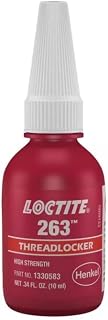 Primerless Threadlocker, LOCTITE 263, Red, High Strength, Liquid, 10 mL Bottle 1330583-1 Each