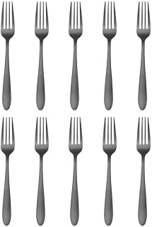 Mikasa Studio Nova Kenzie Fork, Set of 10 - Curved & Stainless Steel