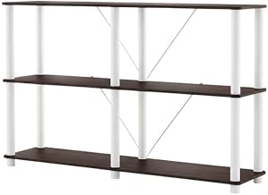 Starlight Canyon Home Brown 3-Tier 47-Inch Wood Open Bookcase with Stylish Storage Shelves for Living Room, Office, Home Library