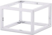 HUBERT Cerve Collection MDEX Chrome Display Riser - 7" L x 7" W x 4 1/2" H