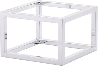 HUBERT Cerve Collection MDEX Chrome Display Riser - 7" L x 7" W x 4 1/2" H