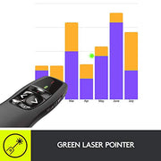 Logitech Green Laser / 5 buttons / Clicker Presentation Pointers