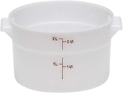 Cambro Round 2 Quart Poly White, red (RFS2148)