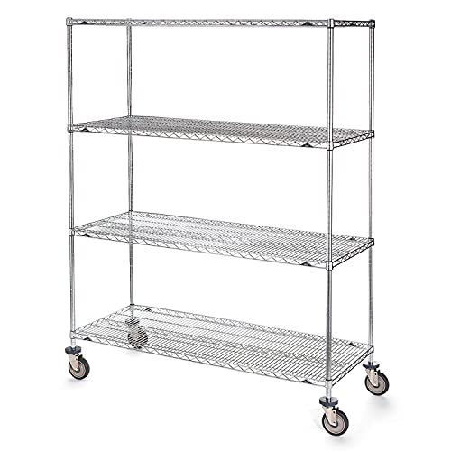 Super Erecta Trucks with Wire Shelves by METRO – 8"L x 8"W x 79"H, Wire, Model 5446800