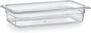 HUBERT Third-Size Clear Polycarbonate Cold Food Pan -12 4/5" L x 6 15/16" W x 2 1/2" D